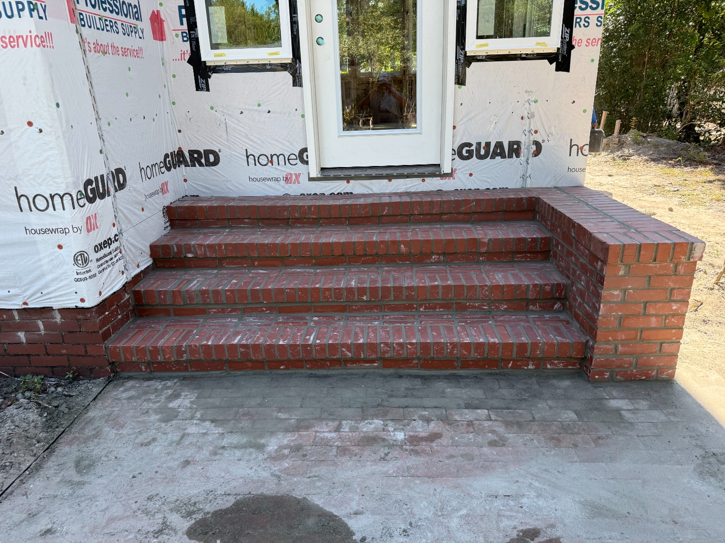 Custom brick entry steps in Wilmington NC